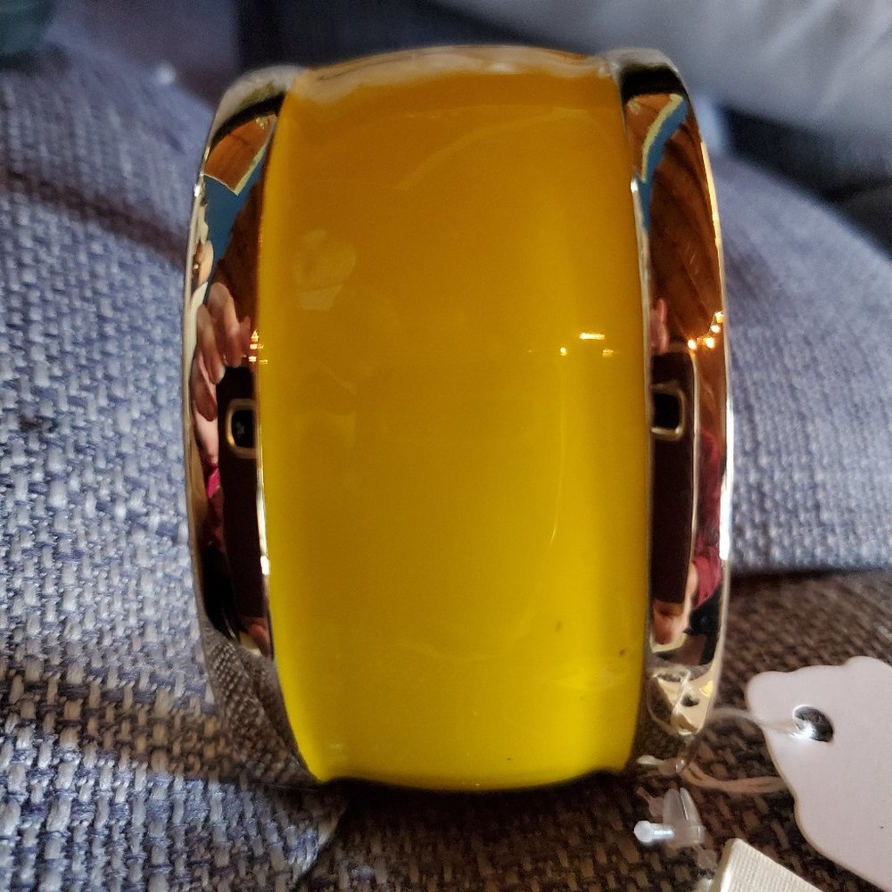 Yellow and Gold Bangle Bracelet